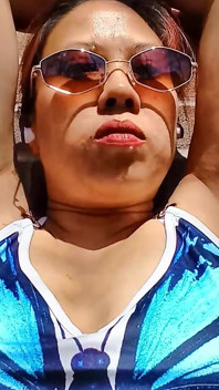 Showing off My Sweaty Pits Out on a Hot Summer Day. No Talking Just Showing off Armpits