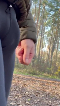 I wear see-through leggings in a park