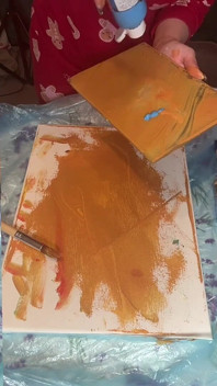 În ochelari mari Asmr Acrylic Art Bloom în ceață partea 1