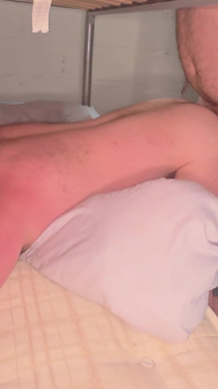 Handcuffed Prison Inmate Serviced Rough Then Stretched Wide Open Against Bunk Rail