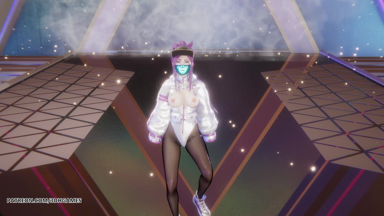 3D-Hentai Games: Mmd Aespa - Supernova Akali Sexy Striptýz League of Legends necenzurováno...