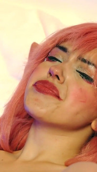 Rihanna black is a slutty anime girl who gets horny from sucking a lollipop