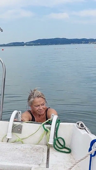 Granny Goes Swimming in a Sexy Swimsuit!