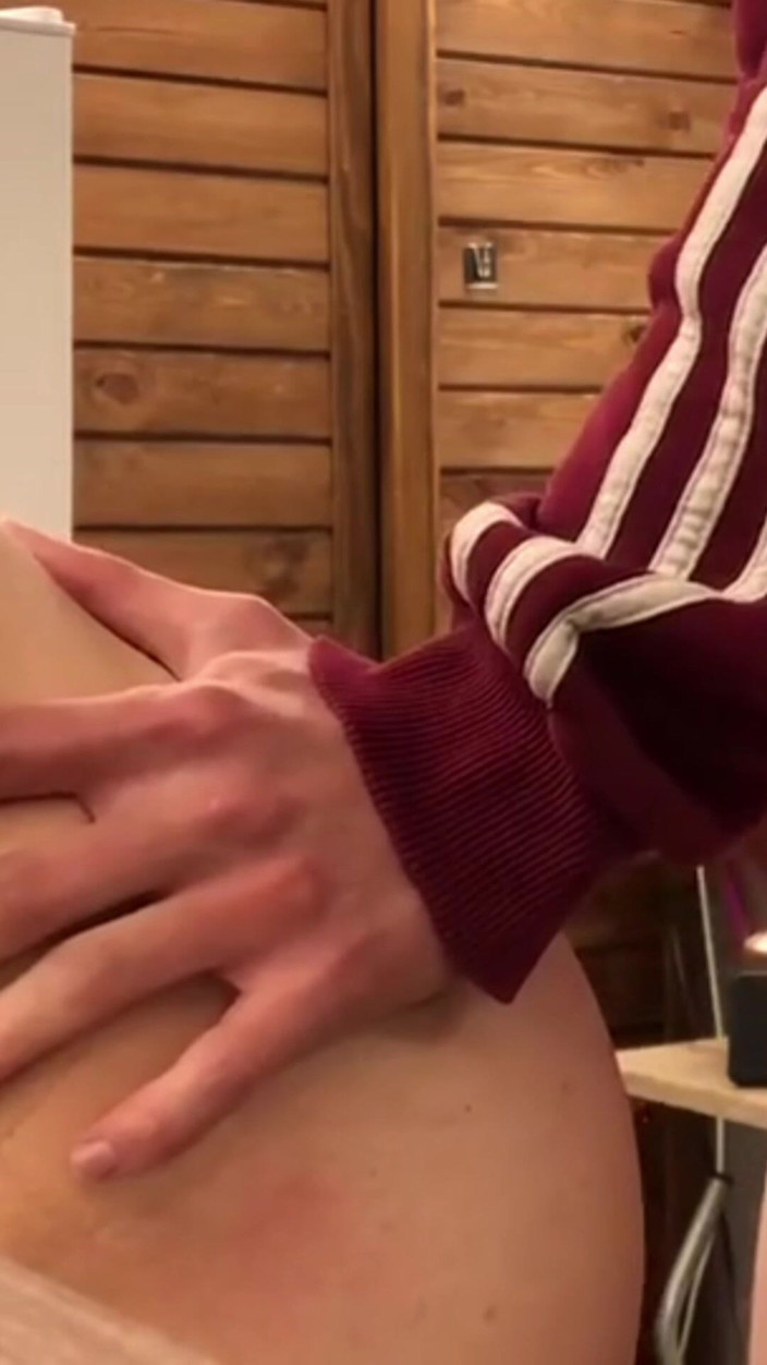 MaybeNatty: Risky Workplace Sex - 18-year-old Guy Fucks Coworker Doggy-style
