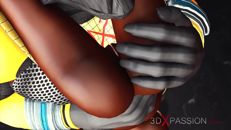 3dxpassion: Anubis fode duro uma escrava sexy negra em um templo...