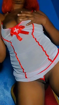 Ébano Honry Sexy Enfermera Follada Ella Misma Y Chorros Por Todas Partes