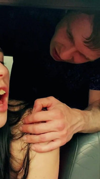 Wife Cheating with a Taxi Driver in the Car Outside the House