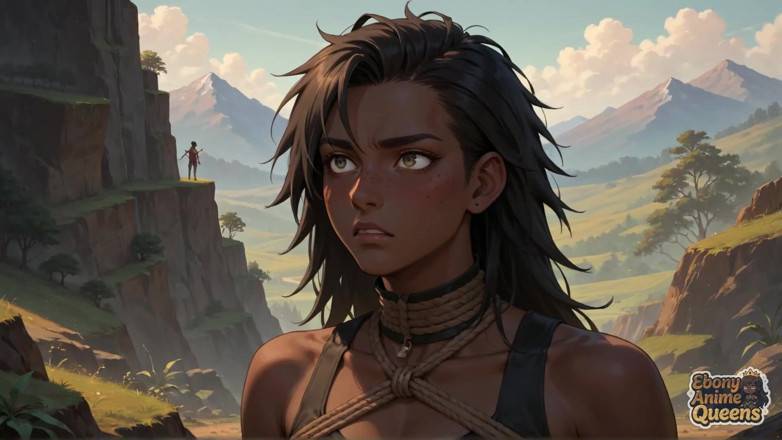 Ebony Anime Queens: Ebenová bohyně kouří venku! Nahá, Děvka, Sexy a Sexy!