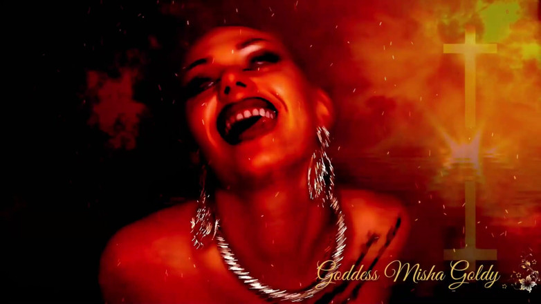Goddess Misha Goldy: Büyüleyici anti-dinsel asmr! Ruhunu ve vücudunu şeytana ver!