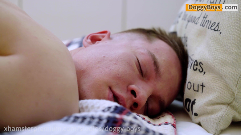 Doggy boys: Gorgeous boy Adam Holub shows feet &amp; fucks himself with his...