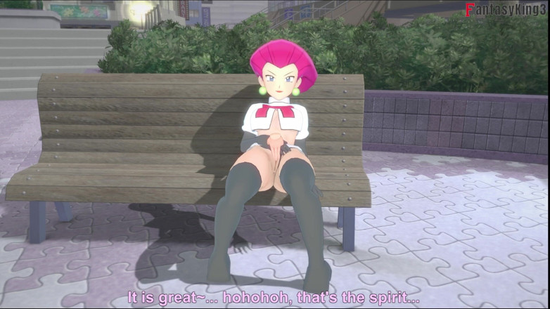 Fantasy king: Jessie Rocket Blowjob on the Park - Poketmonster
