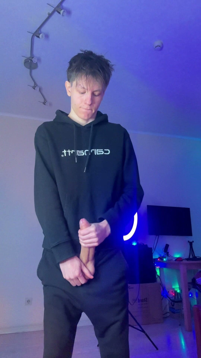 Morflot24: Skinny Boy Holding Back a Huge Cumshot Until It Hurts