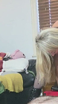 Femdom Blonde MILF Has Fun With Watersports On Partner Restrained In Toilet Box