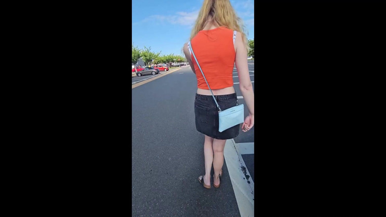 Bikergirl_97: Shoppen Im Einkaufszentrum Mit Grossem Dildo Und Orgasmus!