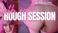 Rough Session: Glass Plug, Belt, Anal