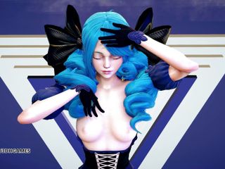 3D-Hentai Games: 루머 세라핀 그웬 로제이틀린 섹시한 스트립쇼