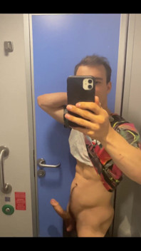 Jerking off in the Train Toilet