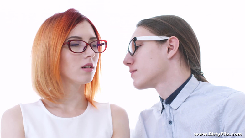 She is Nerdy: Coder fucks nerdy redhead teen