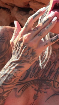 Nymphomaniac Fit German Mature Sophie Logan with Many Tattoos Pick up for Public Fuck