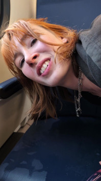 Pissing and Squirting in a Busy Train During the Day