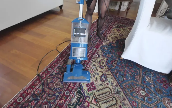 Stephanie Roberts: Danni Vacuuming Surprise!