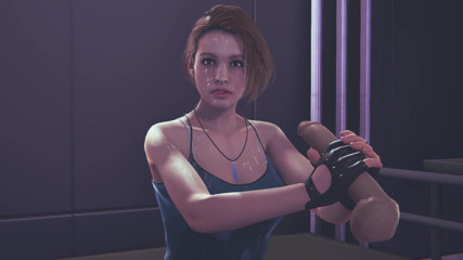 Waifu club 3D: Jill Valentine jerking your cock facial