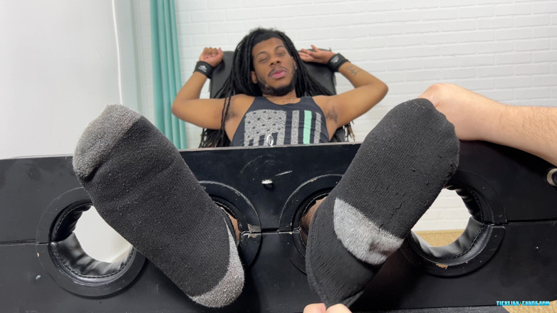 Ticklish Chubs: J Finally in the Tickle Chair