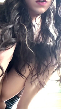 Pretty Trans Teen Deepthroats and Rides BBC Dildo