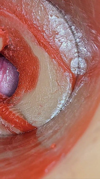 Inseminare feminină - cameră internă surprinde ejacularea uriașă profundă masculină
