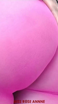 Your Dick Can't Resist Growth Under Your Pants When You See My Curves Stuck to This Pink Leggings