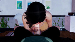 3D Cartoon Porn: My Real Desire 14 - Rin, Alex को सुबह लंड चुसाई के साथ जगाती है और धीरे से उसकी सवारी करती है