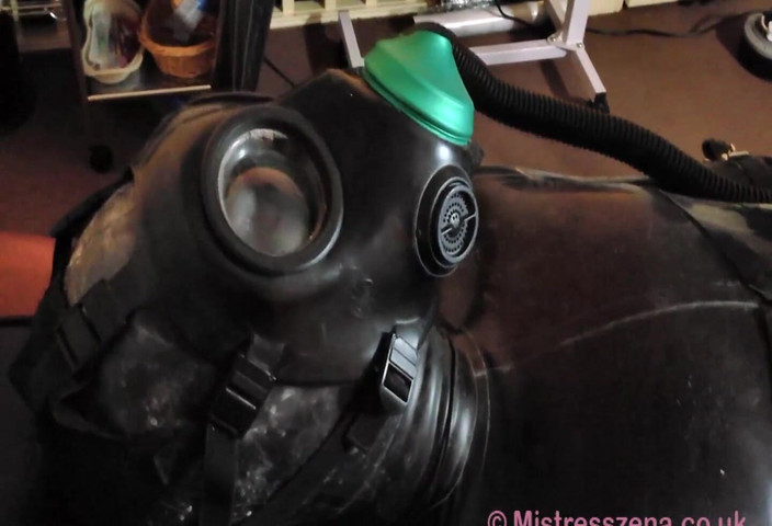 British Domination: Squeeze to Breath. Slave Has a Hood, and an Air...