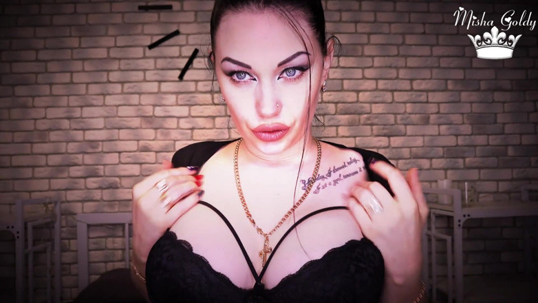 Goddess Misha Goldy: 내 노예를 위한 JOI &amp; CEI 및 CBT 작업(덕트 테이프로)