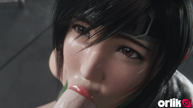 Orlikx: Yuffie Kisaragi Pompino salivoso - animazione 3D profonda e disordinata