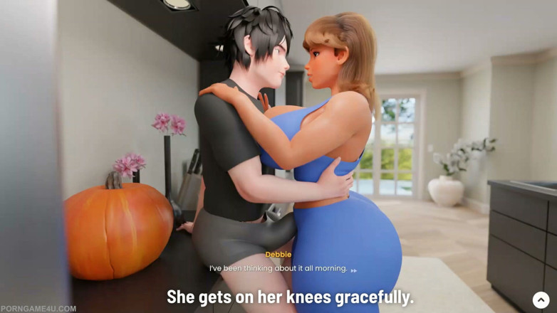 PORN GAME 4U: Sexy rozvedená Debbie kuchyň orál a hluboká ložnice creampie - Mansion...