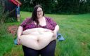 SSBBW Lady Brads: SSBBW outdoor belly play and walking