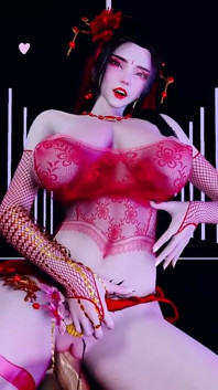 3D BBW Hot Asian MILF Sitting on the Big Cock