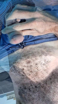 Stroking My Cock in the Pool
