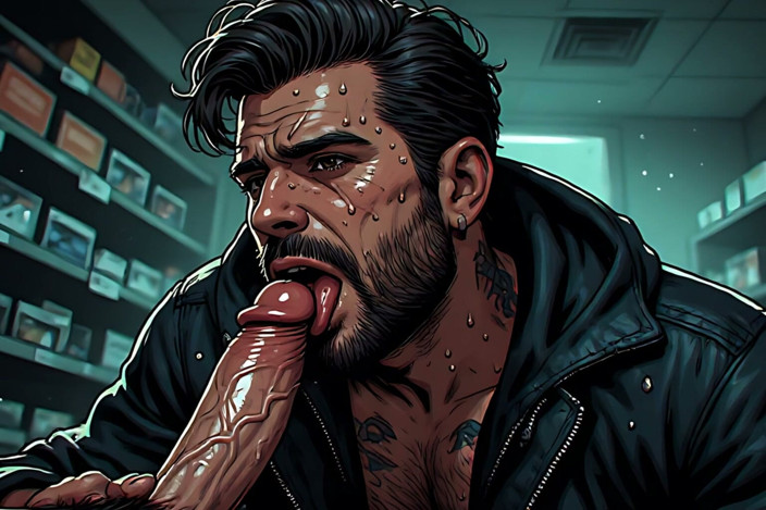Erotic Man: Dirty Talk and Blowjob Art