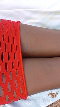 18 Year Old Ebony Getting Fucked at the Beach