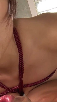 Sweet Japan teen filmed doing footjob to stepfather