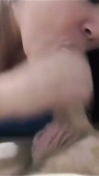 Naughty Stepdaughter Pauses the Movie and Gives a Blowjob Swallowing the Sperm