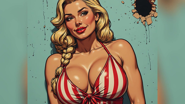AI Porn: Wielkie babes w kostiumach kąpielowych art