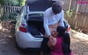 Mommy&#039;s fantasies: Obciąganie w samochodzie - rogacz mąż filmuje swoją żonę z młodym mężczyzną