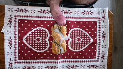 Cicci77: Cicci77 prepares breakfast with a sperm explosion!