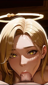 Un ange blonde à gros nichons se fait baiser ~ ai-generated