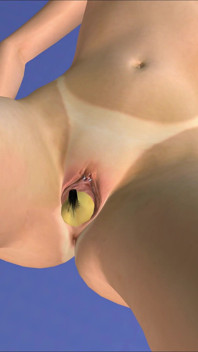 3D Animated Sex Videos Gorgeous Asian Babe Masturbates with a Banana at the Gym