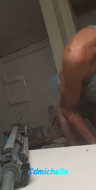 At Work Cdmichelle Wearing Sexy Blue Sissy Lingerie 1