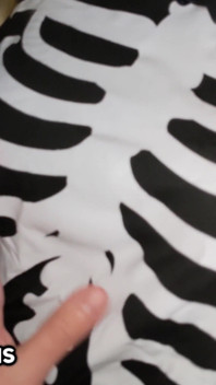 Skeleton Girl Rides & Milks Out Creampie in Her Tight Pussy - Halloween Special
