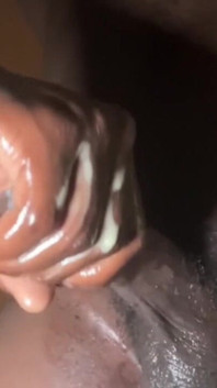 Horny Breeding Big Black Cock Stroking and Cumming Hard